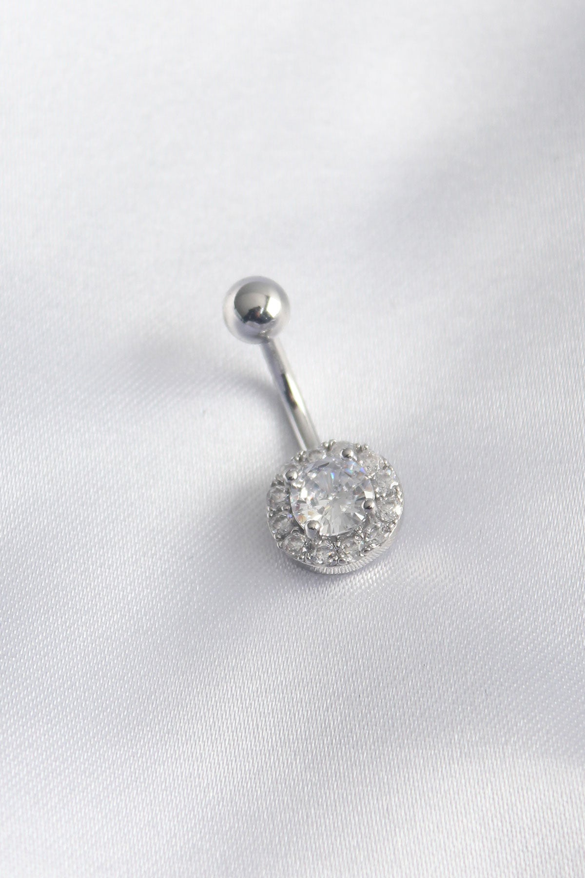 Bauchpiercing aus 316L-Chirurgenstahl mit Zirkonstein für Frauen