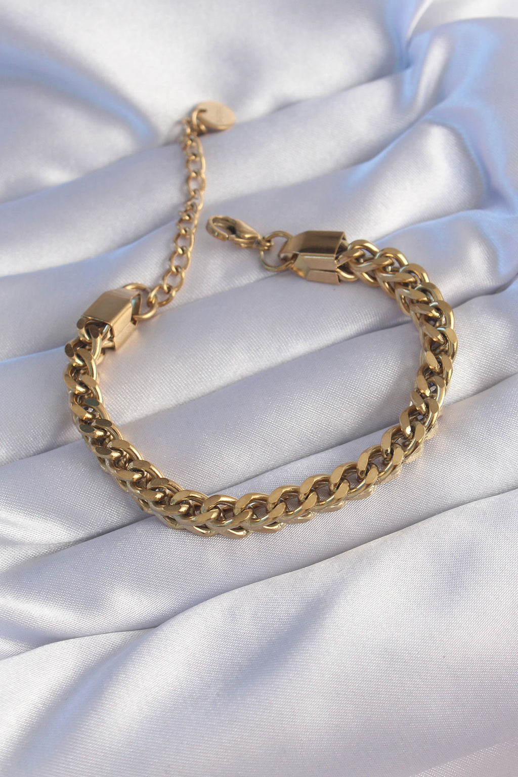 Armband aus 316L-Stahl, goldfarben, dickes Twist-Modell