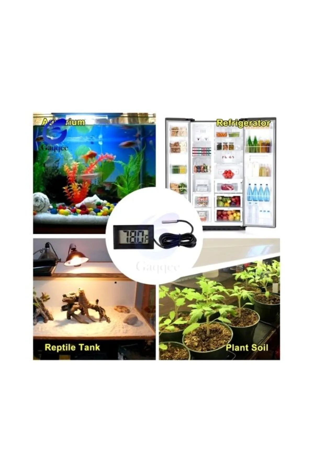 Mini-LCD-Digitalthermometer für Aquarien, Kühlschränke, Autos, Gewächshäuser