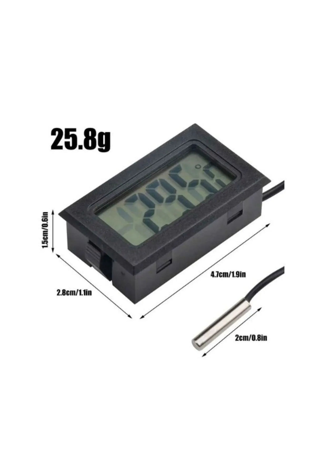 Mini-LCD-Digitalthermometer für Aquarien, Kühlschränke, Autos, Gewächshäuser