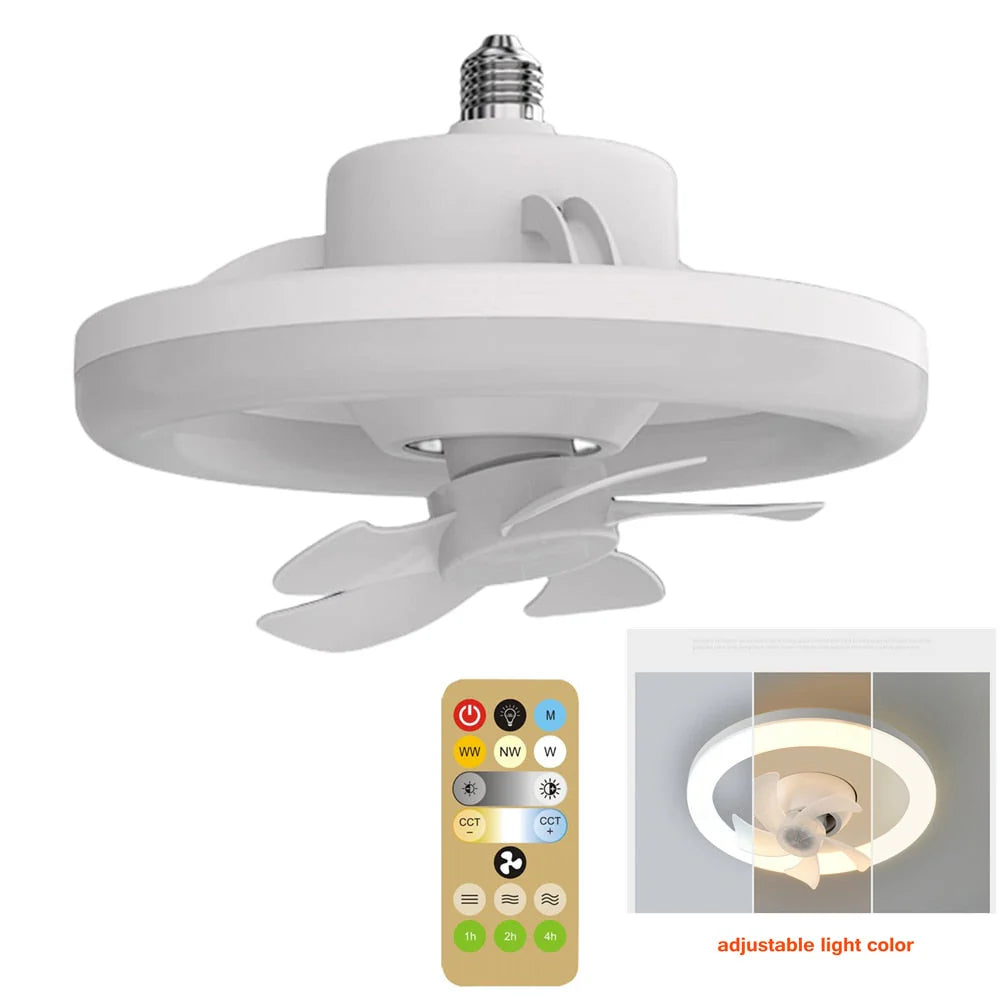 2-in-1-radiant rotierende RC-Deckenventilatorlampe
